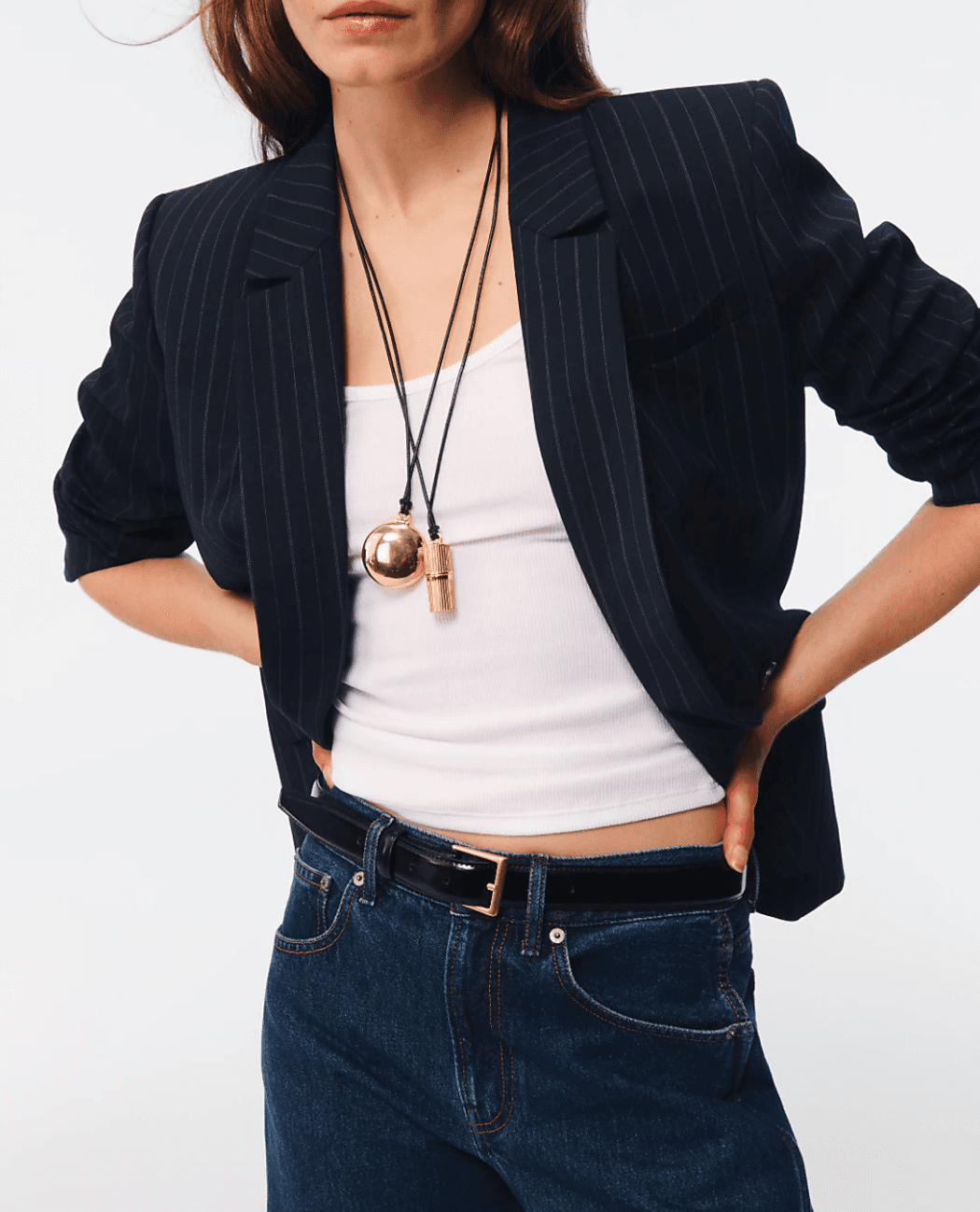J.Crew — pinstripe blazer