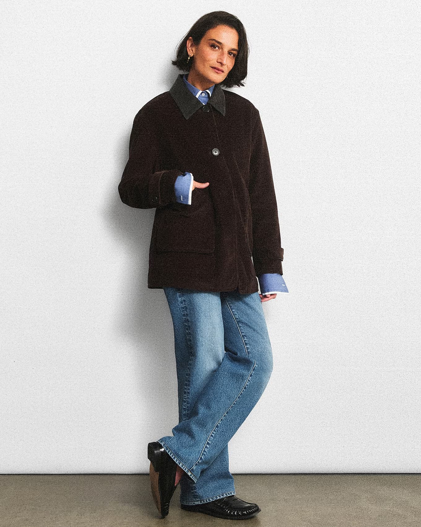 J.Crew — brown jacket denim