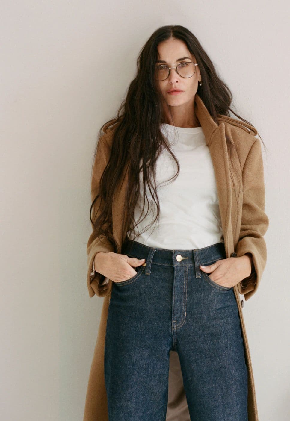J.Crew — camel coat denim